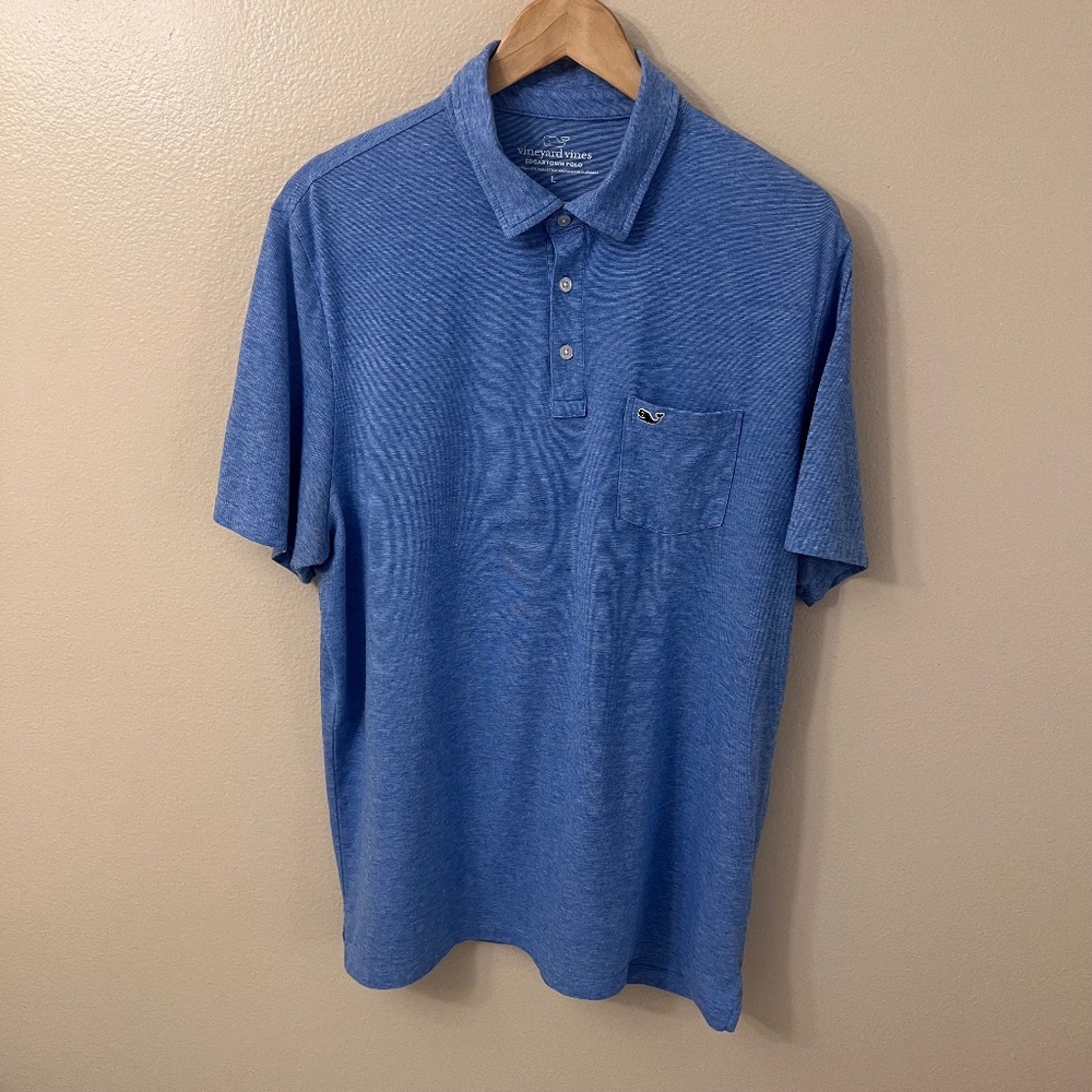 Vineyard Vines Polo Shirt Mens Size  Mens Blue  Edgartown Performance Size L